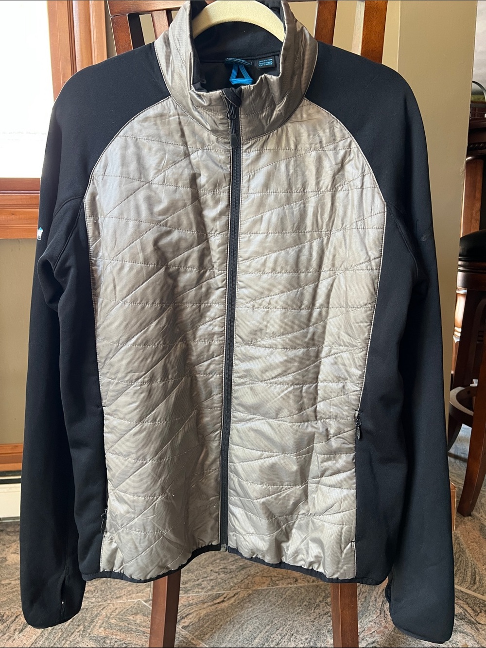 Eastern Mountain Sports  Polartec  Quilted Performance Jacket - Black & Silver